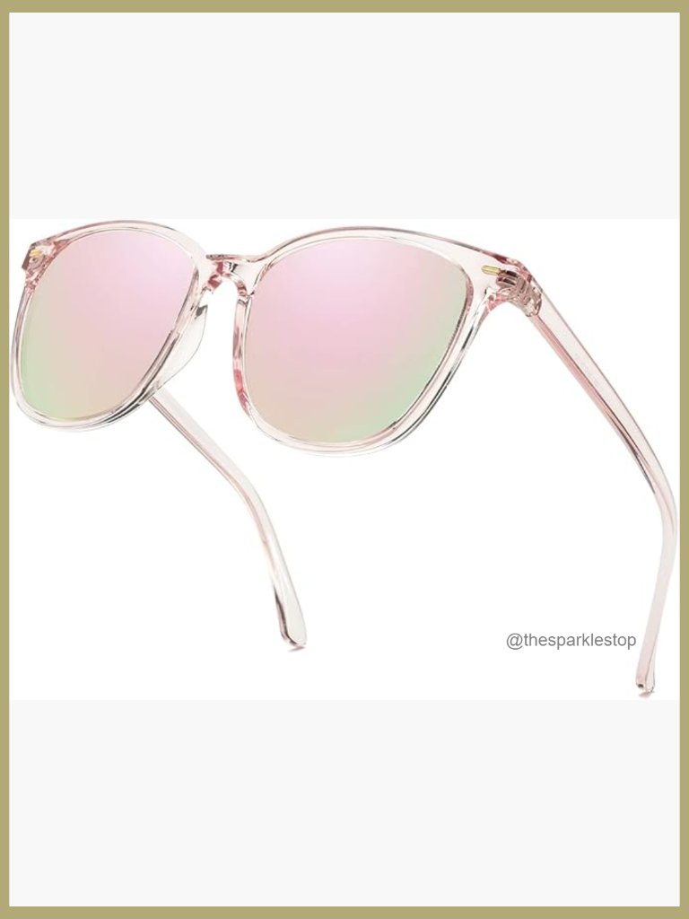 Polarized Square Mirrored Sunglasses With Uv Protection Anti Glare